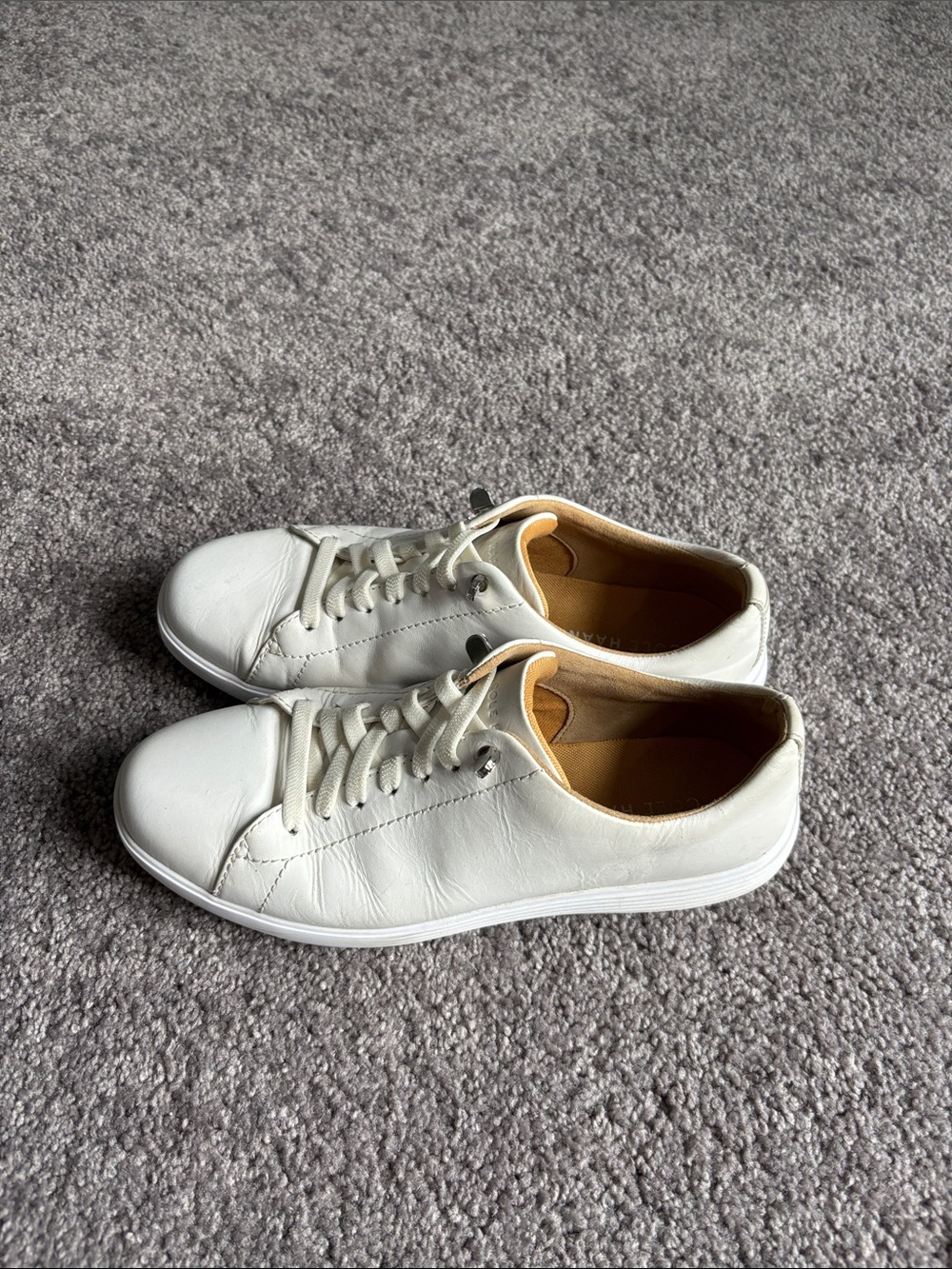 Women’s Cole Haan White Leather Casual Sneakers